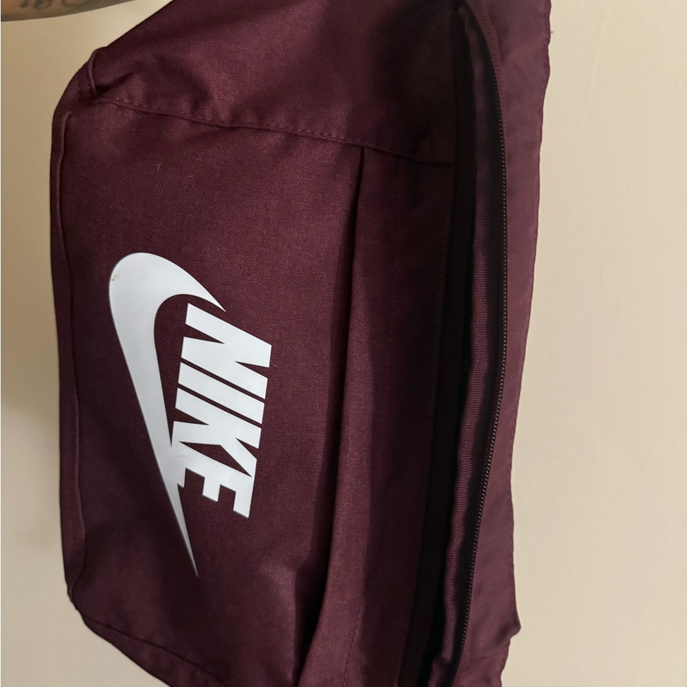Nike Maroon Waist Pack with White Logo